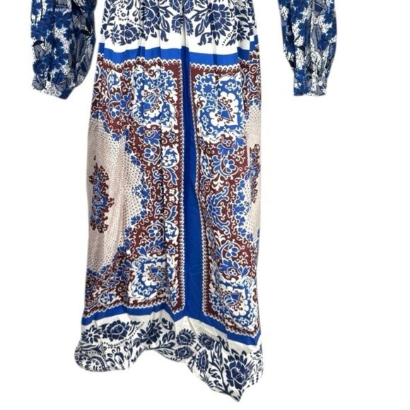 Weekend Max Mara Ghiotto Floral Cotton Midi Dress Size 0 NWT – Long Sleeve - Picture 8 of 9